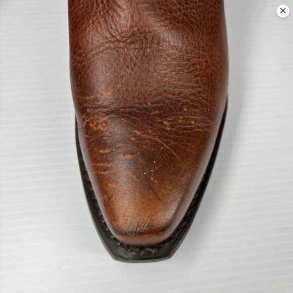 Vintage Leather Harness USA Made Square Toe Rugged Moto - Picture 10 of 12